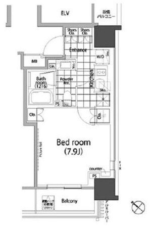 パークハビオ赤坂タワーの物件間取画像